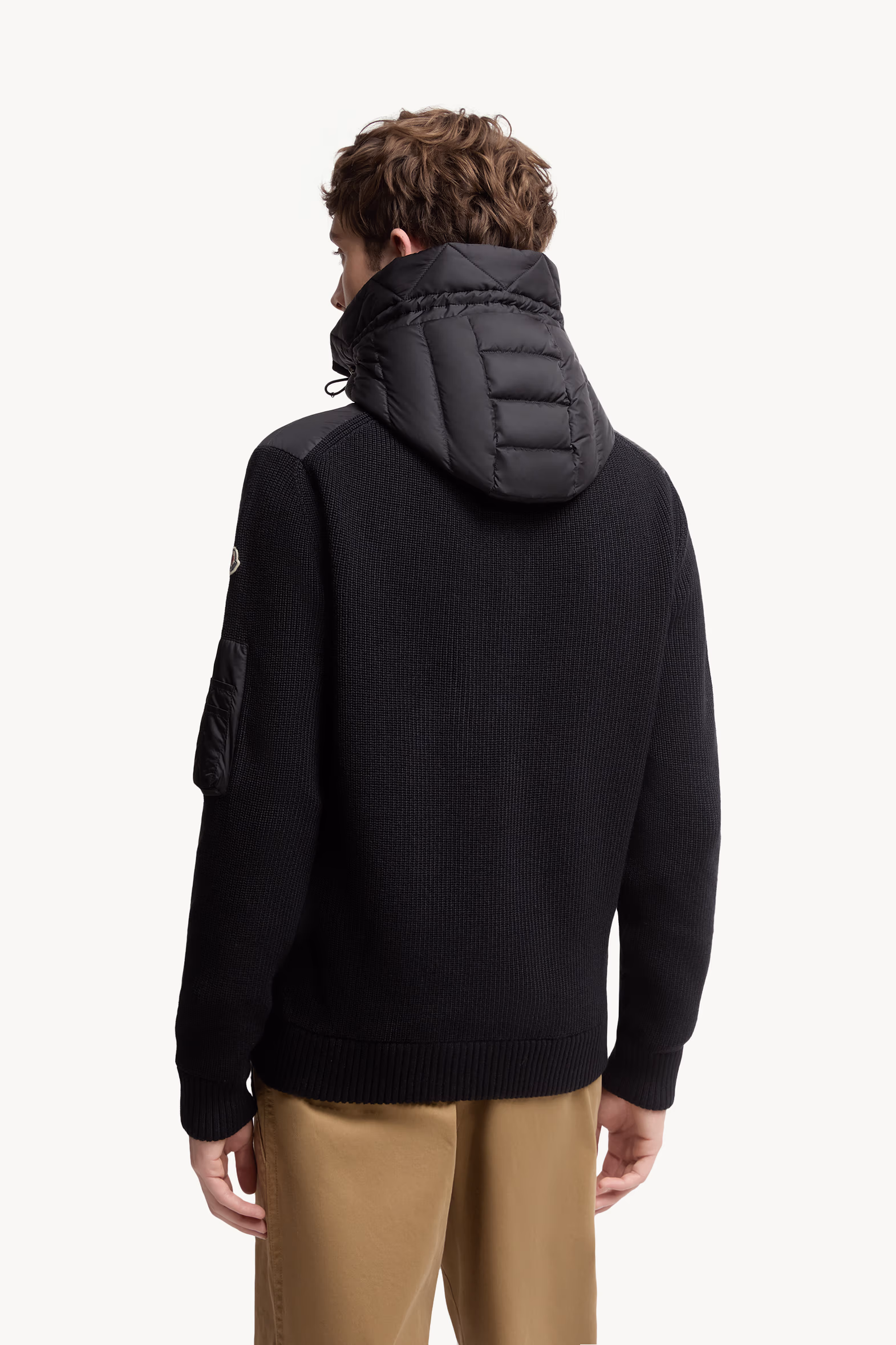 Padded Zip-Up Cardigan Men Black Moncler 5